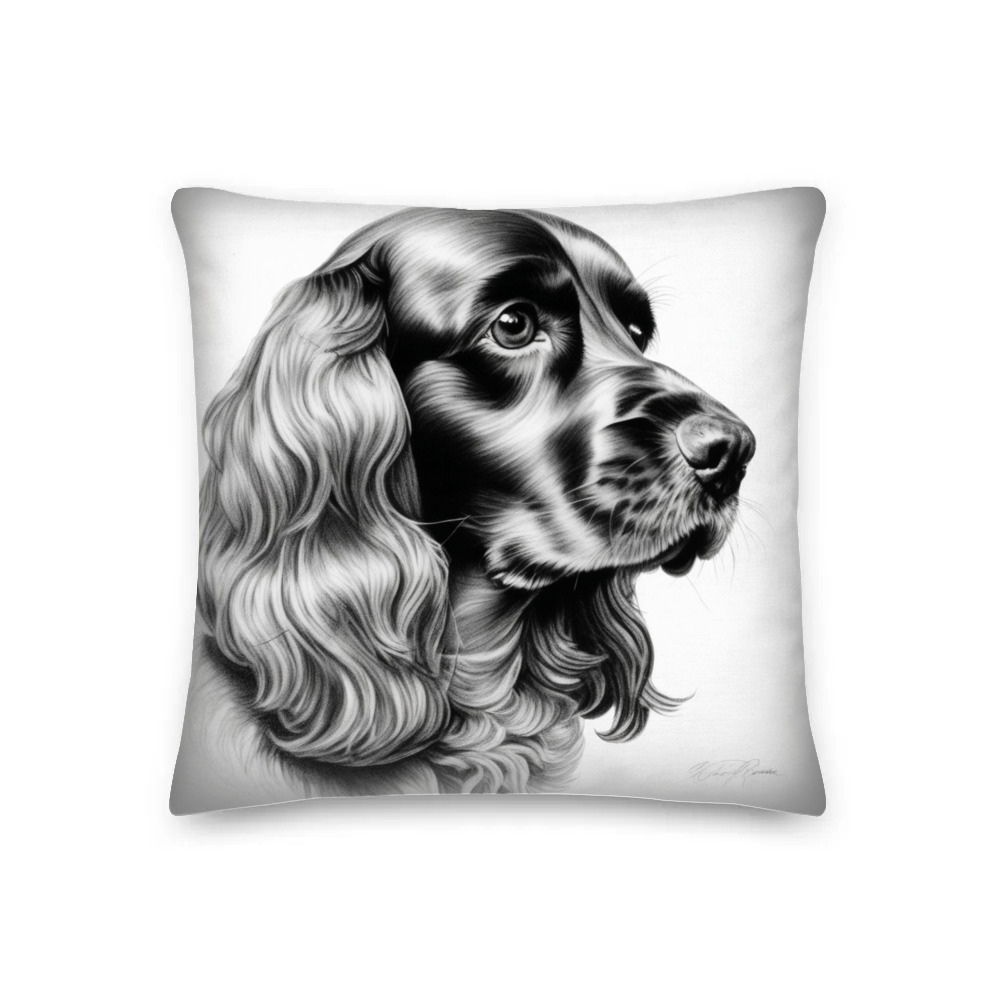PugMug Custom Cocker Spaniel Premium Pillow