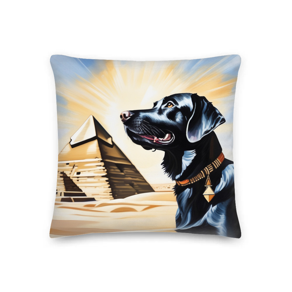 PugMug Custom Black Labrador Retriever Premium Pillow