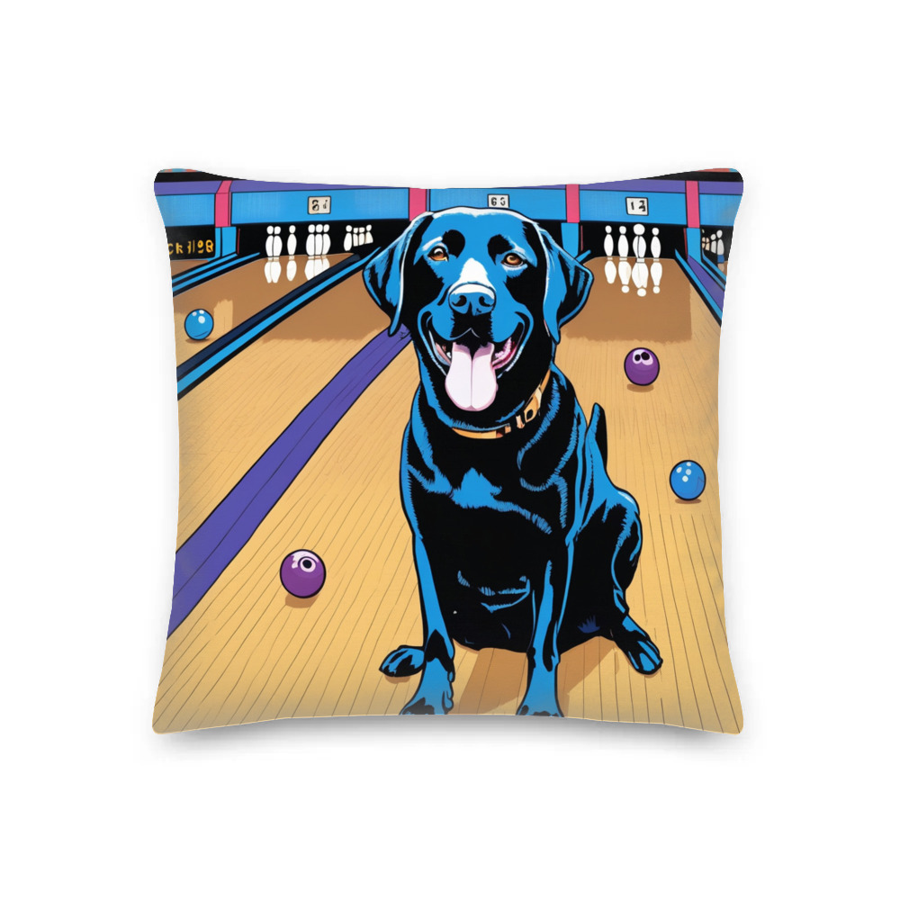 PugMug Custom Black Labrador Retriever Premium Pillow