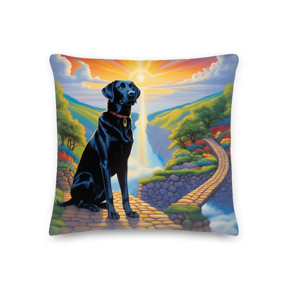 PugMug Custom Black Labrador Retriever Premium Pillow