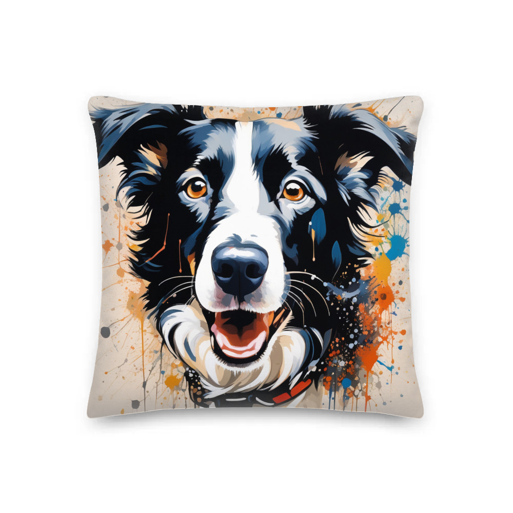 PugMug Custom Border Collie Premium Pillow