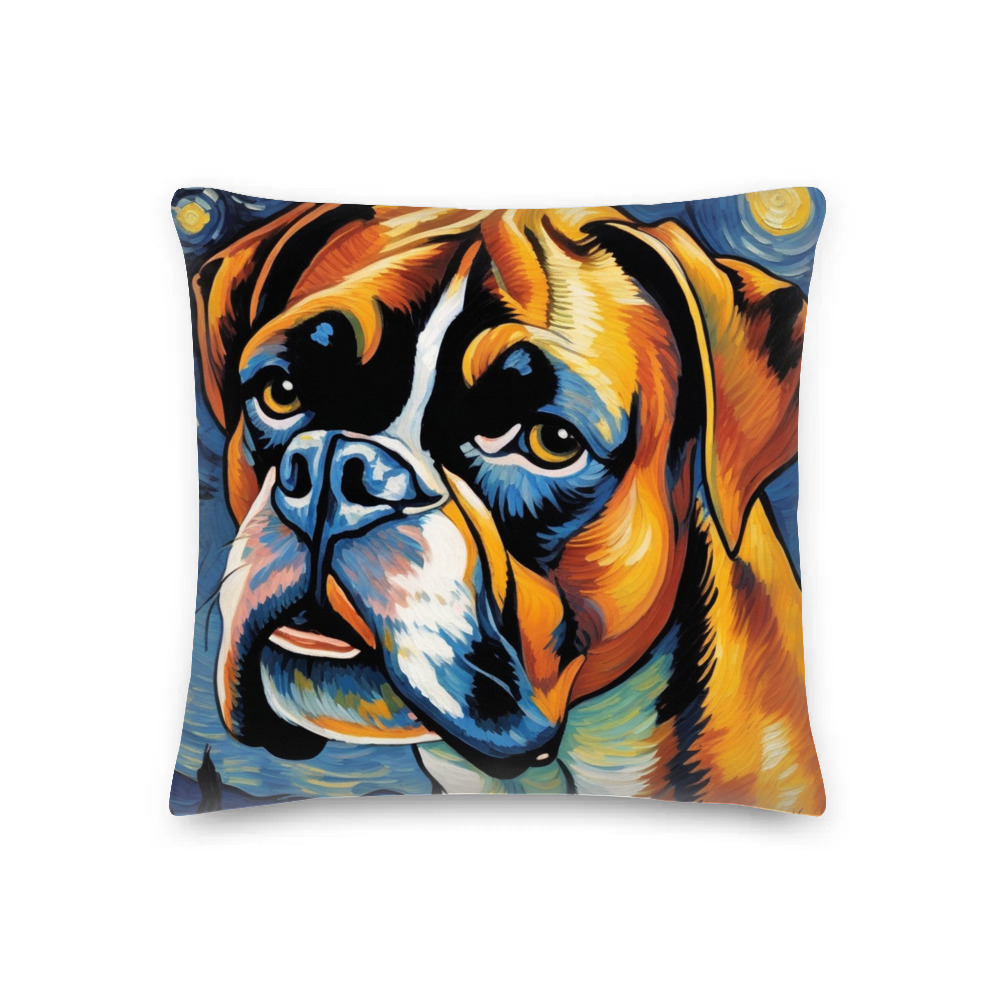 PugMug Custom Boxer Dog Premium Pillow