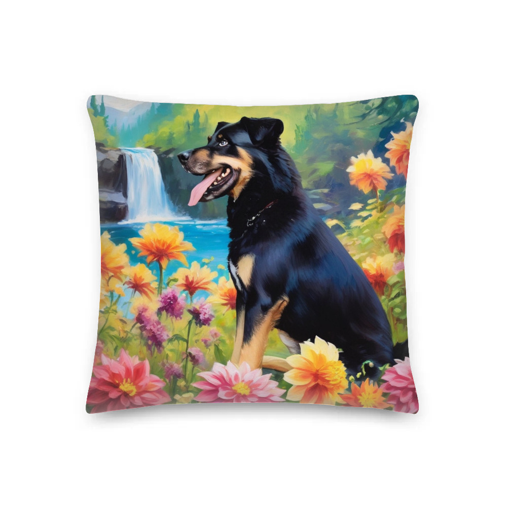 PugMug Custom Blue Premium Pillow