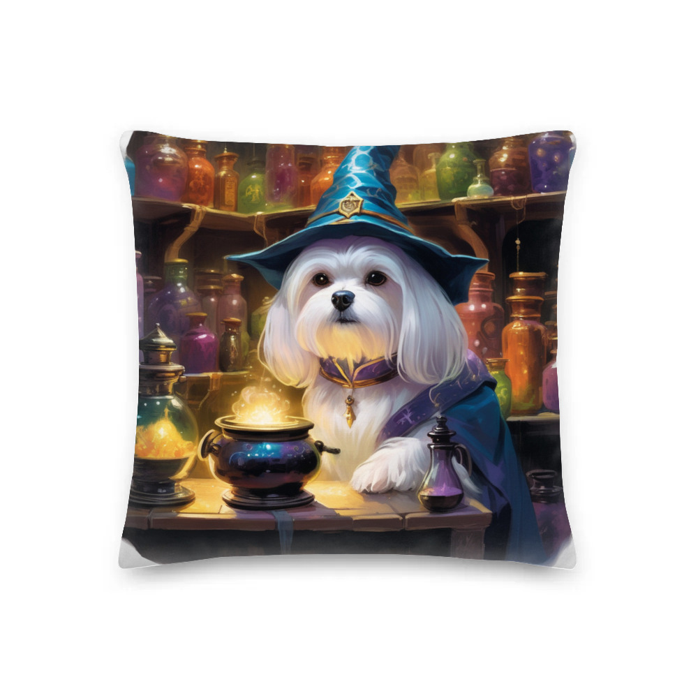 PugMug Custom Maltese Dog Premium Pillow