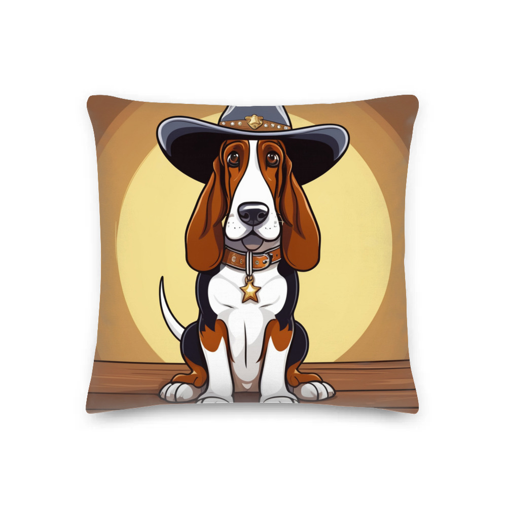 PugMug Custom Basset Hound Premium Pillow