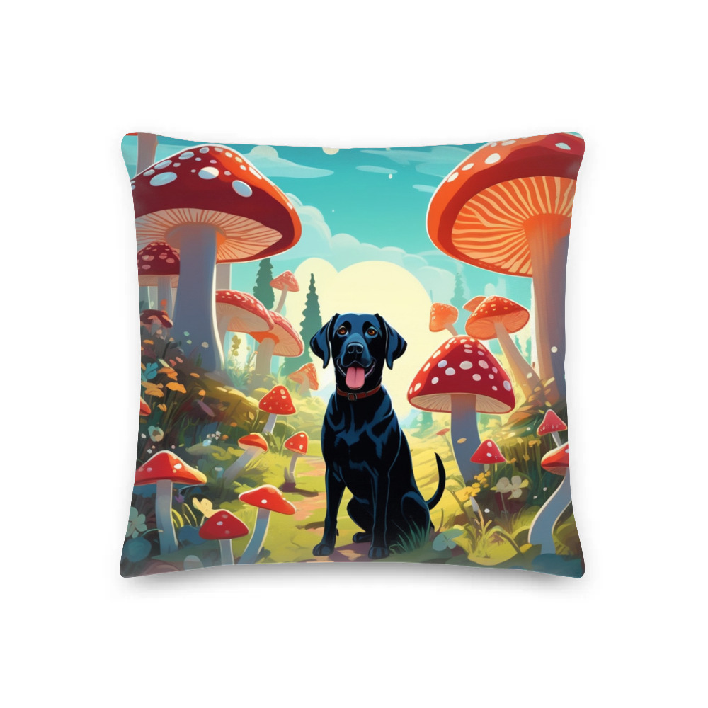 PugMug Custom Black Labrador Retriever Premium Pillow