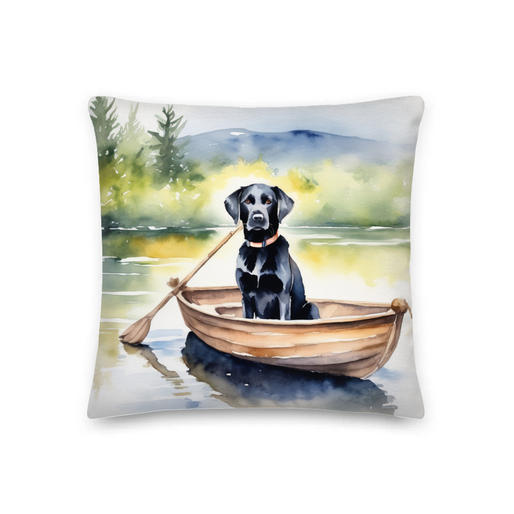 PugMug Custom Black Labrador Retriever Premium Pillow
