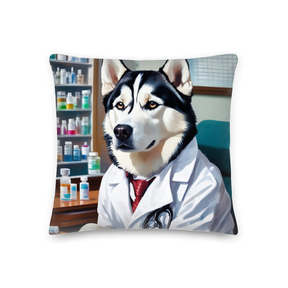 PugMug Custom Siberian Husky Premium Pillow