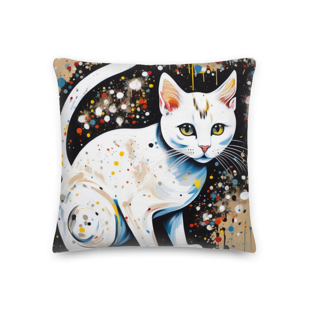 PugMug Custom White American Shorthair Cat Premium Pillow