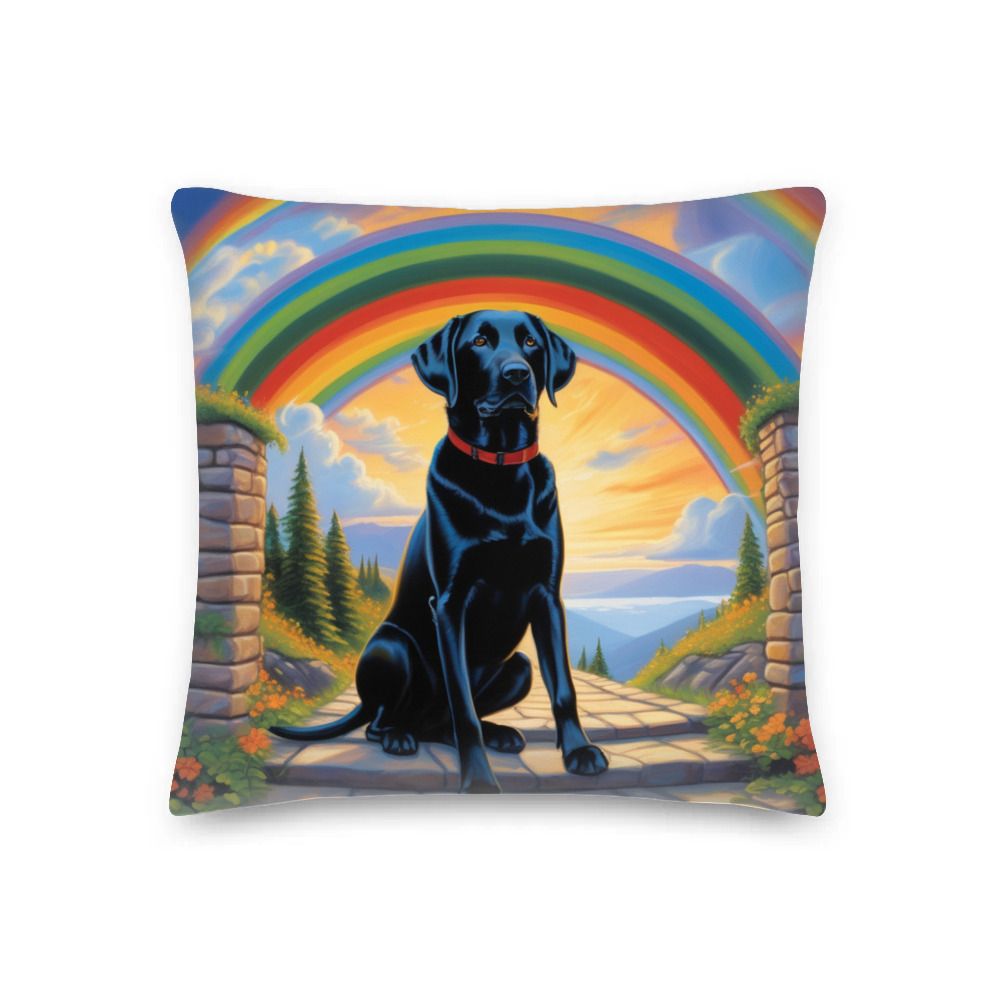 PugMug Custom Black Labrador Retriever Premium Pillow