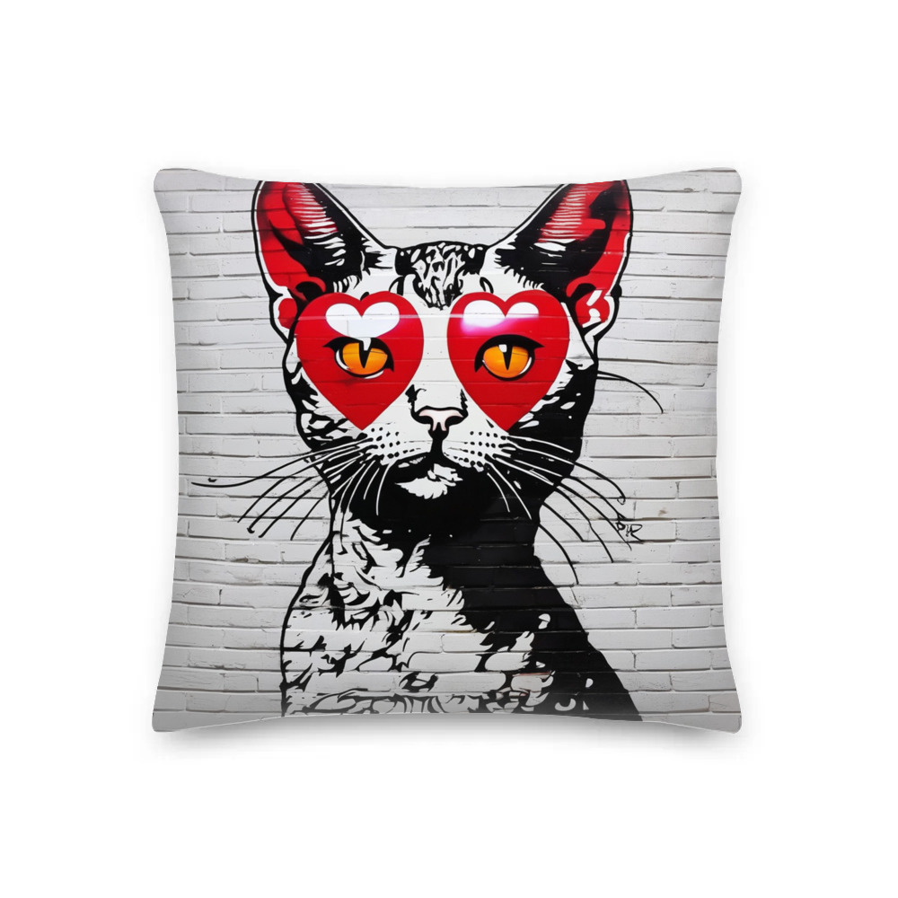 PugMug Custom Tabby Devon Rex Cat Premium Pillow