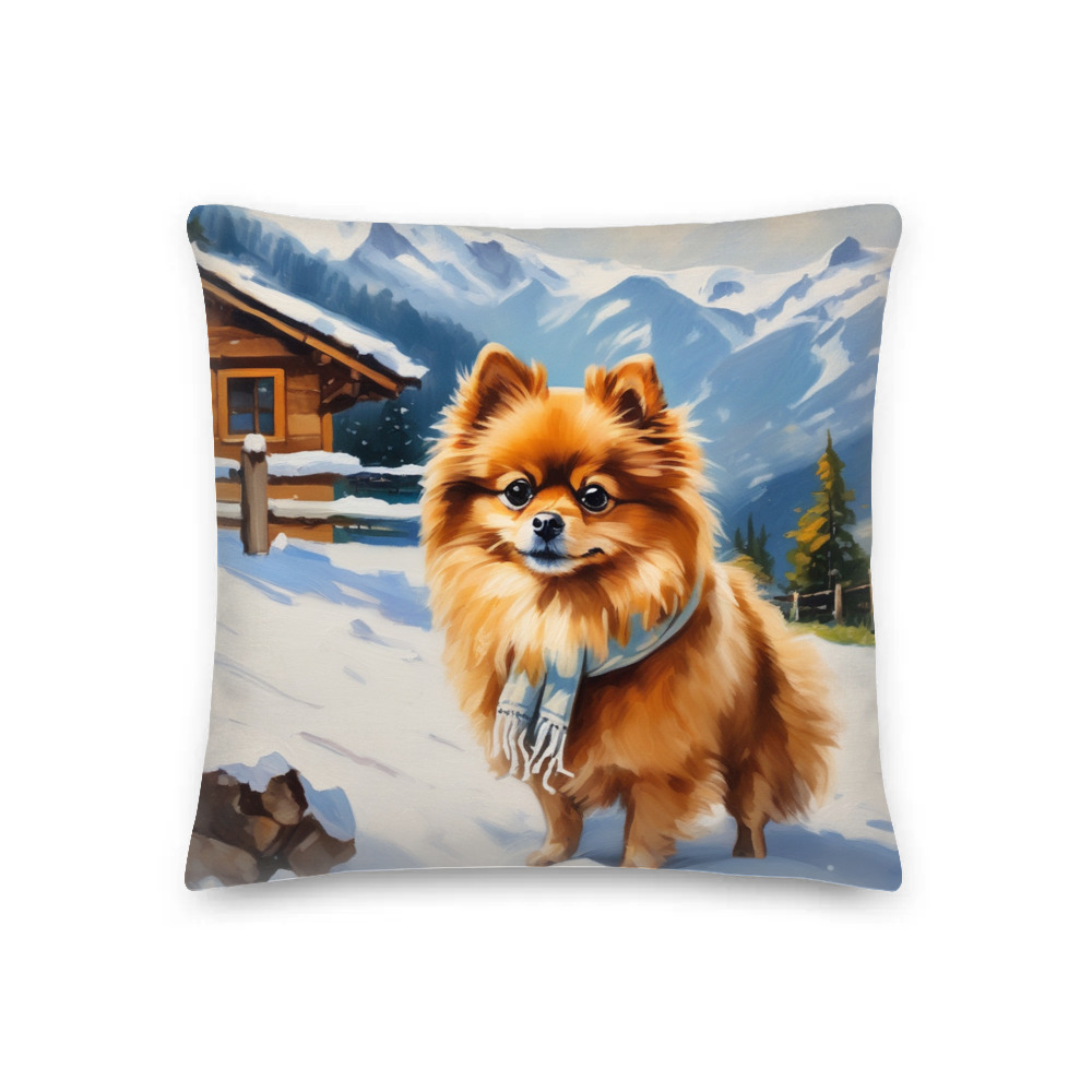 PugMug Custom Tan Pomeranian Premium Pillow