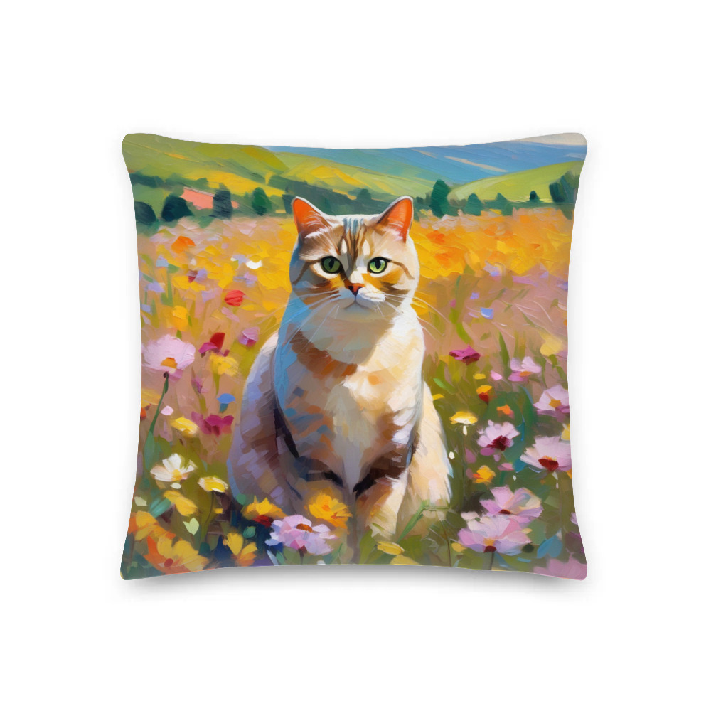 PugMug Custom Tabby British Shorthair Cat Premium Pillow