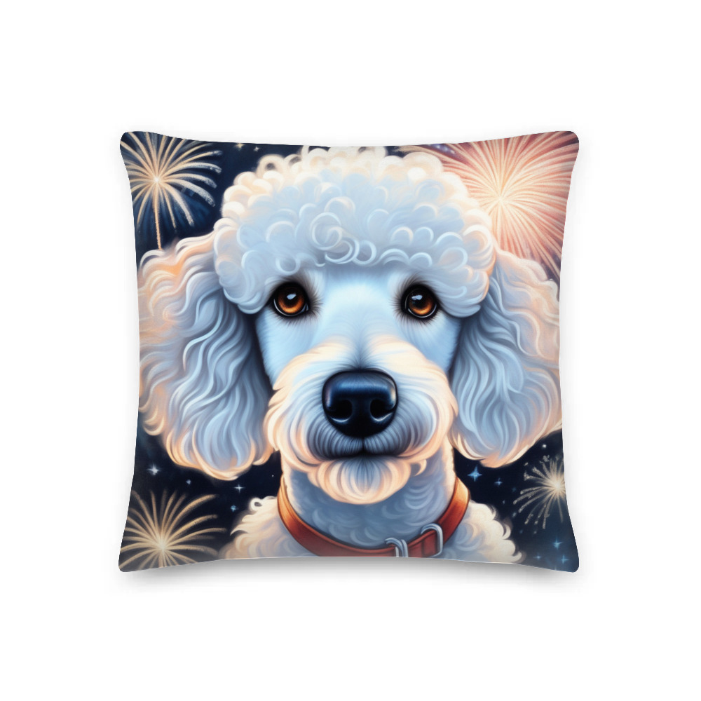 PugMug Custom White Poodle Premium Pillow