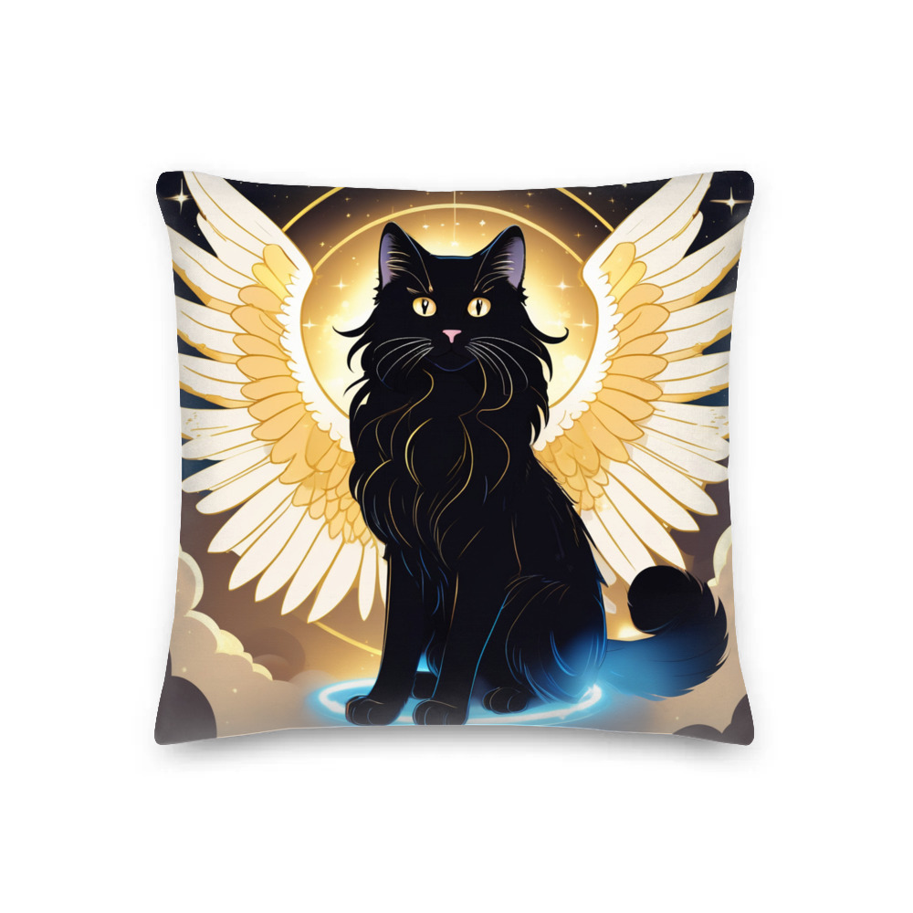 PugMug Custom Black Ragdoll Cat Premium Pillow
