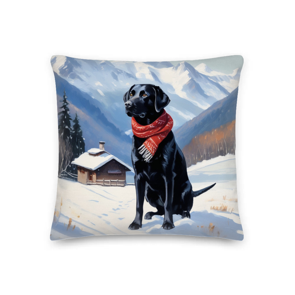 PugMug Custom Black Labrador Retriever Premium Pillow