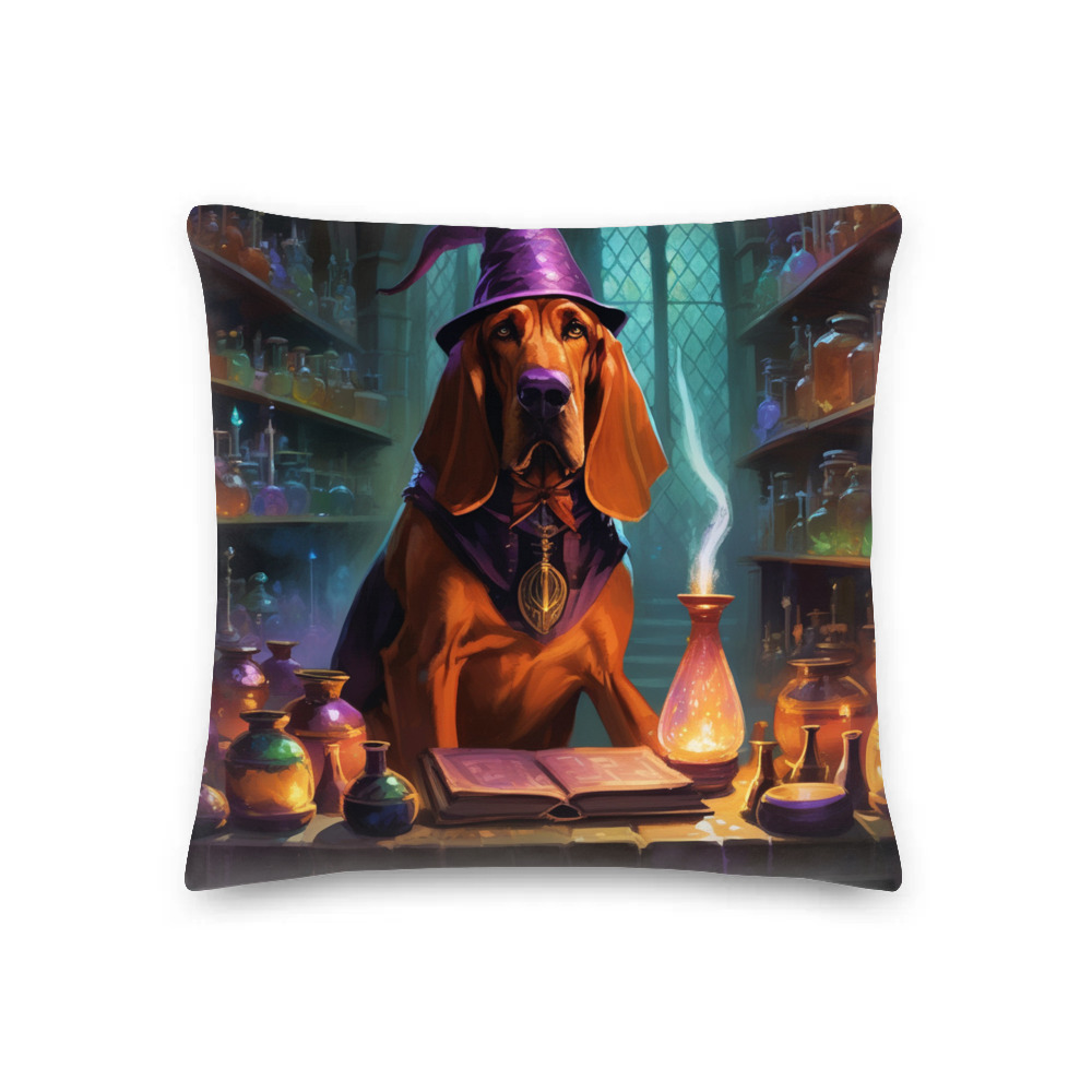 PugMug Custom Bloodhound Premium Pillow