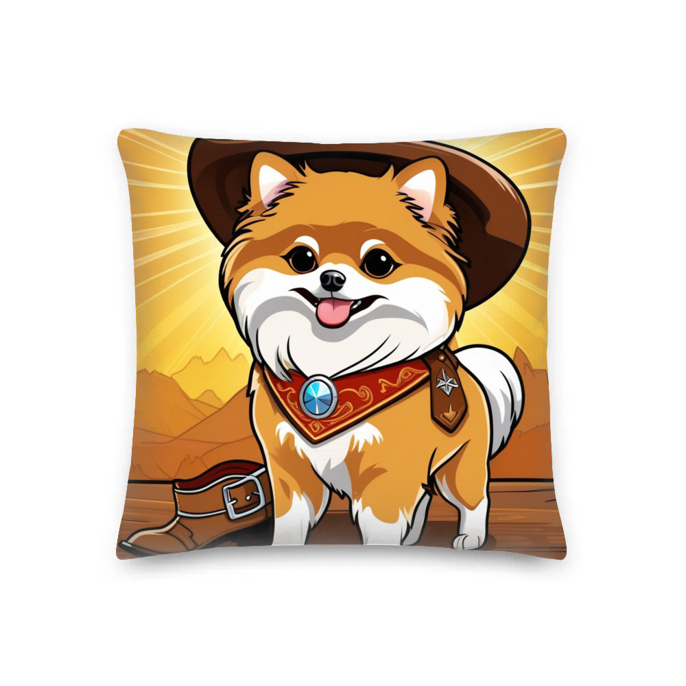 PugMug Custom Tan Pomeranian Premium Pillow