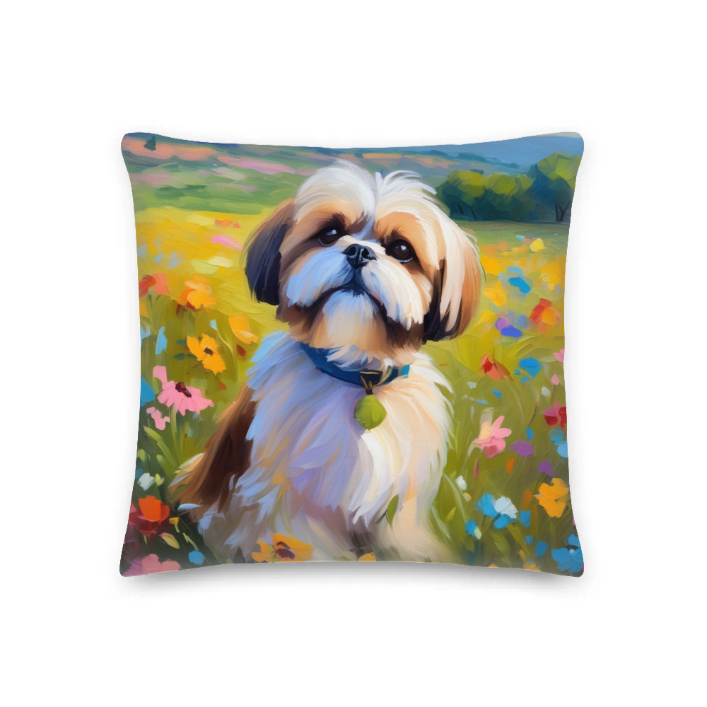 PugMug Custom Shih Tzu Premium Pillow