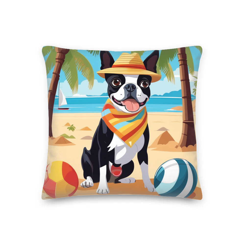 PugMug Custom Boston Terrier Premium Pillow