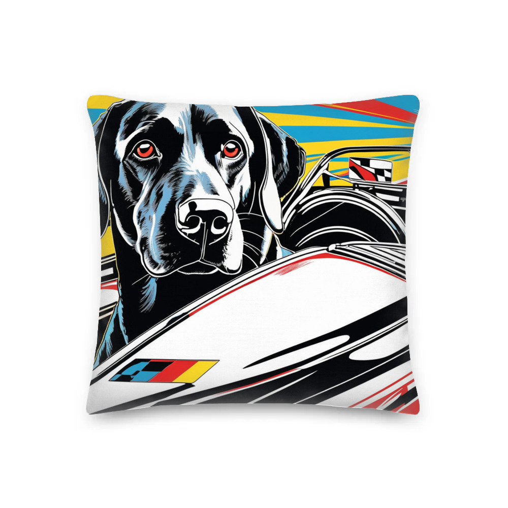 PugMug Custom Black Labrador Retriever Premium Pillow