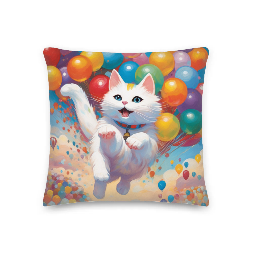 PugMug Custom White Exotic Cat Premium Pillow