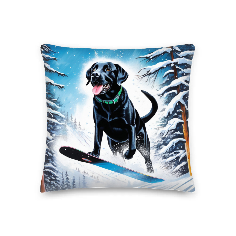 PugMug Custom Black Labrador Retriever Premium Pillow