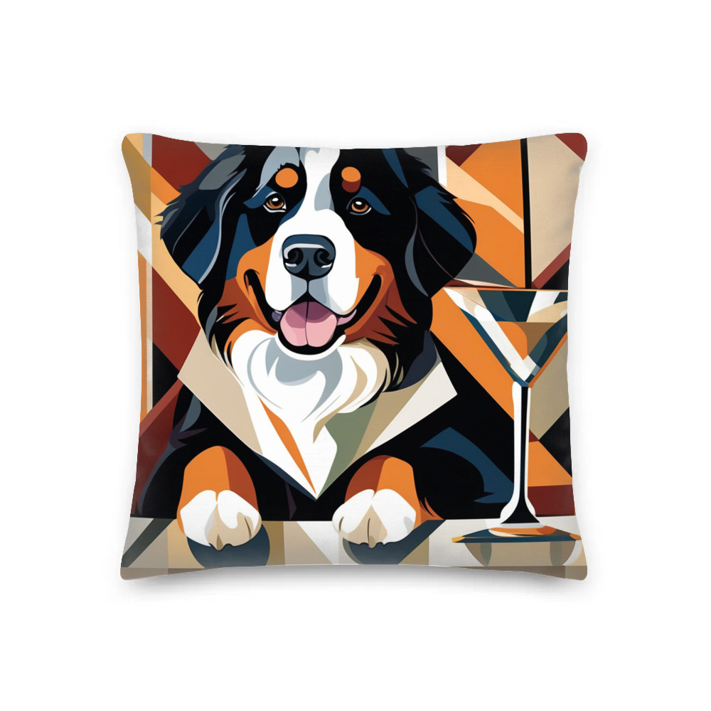 PugMug Custom Bernese Mountain Dog Premium Pillow