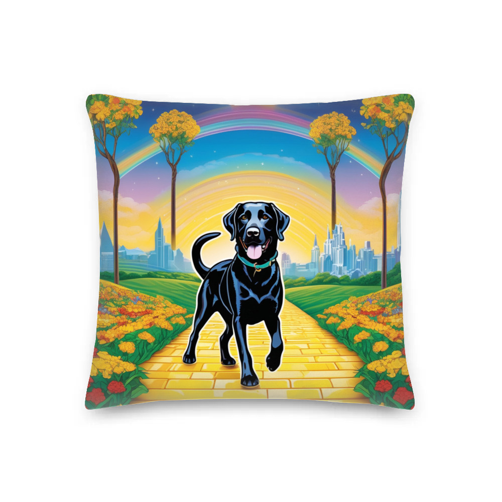PugMug Custom Black Labrador Retriever Premium Pillow
