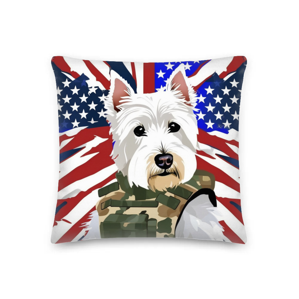 PugMug Custom West Highland White Terrier Premium Pillow