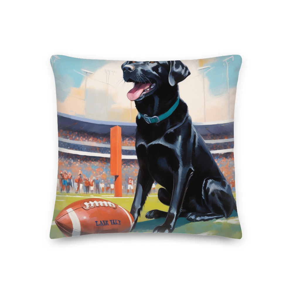 PugMug Custom Black Labrador Retriever Premium Pillow