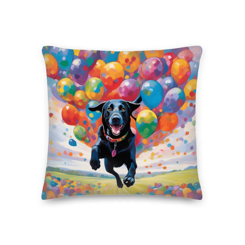 PugMug Custom Black Labrador Retriever Premium Pillow