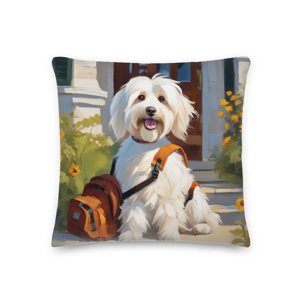 PugMug Custom White Havanese Dog Premium Pillow