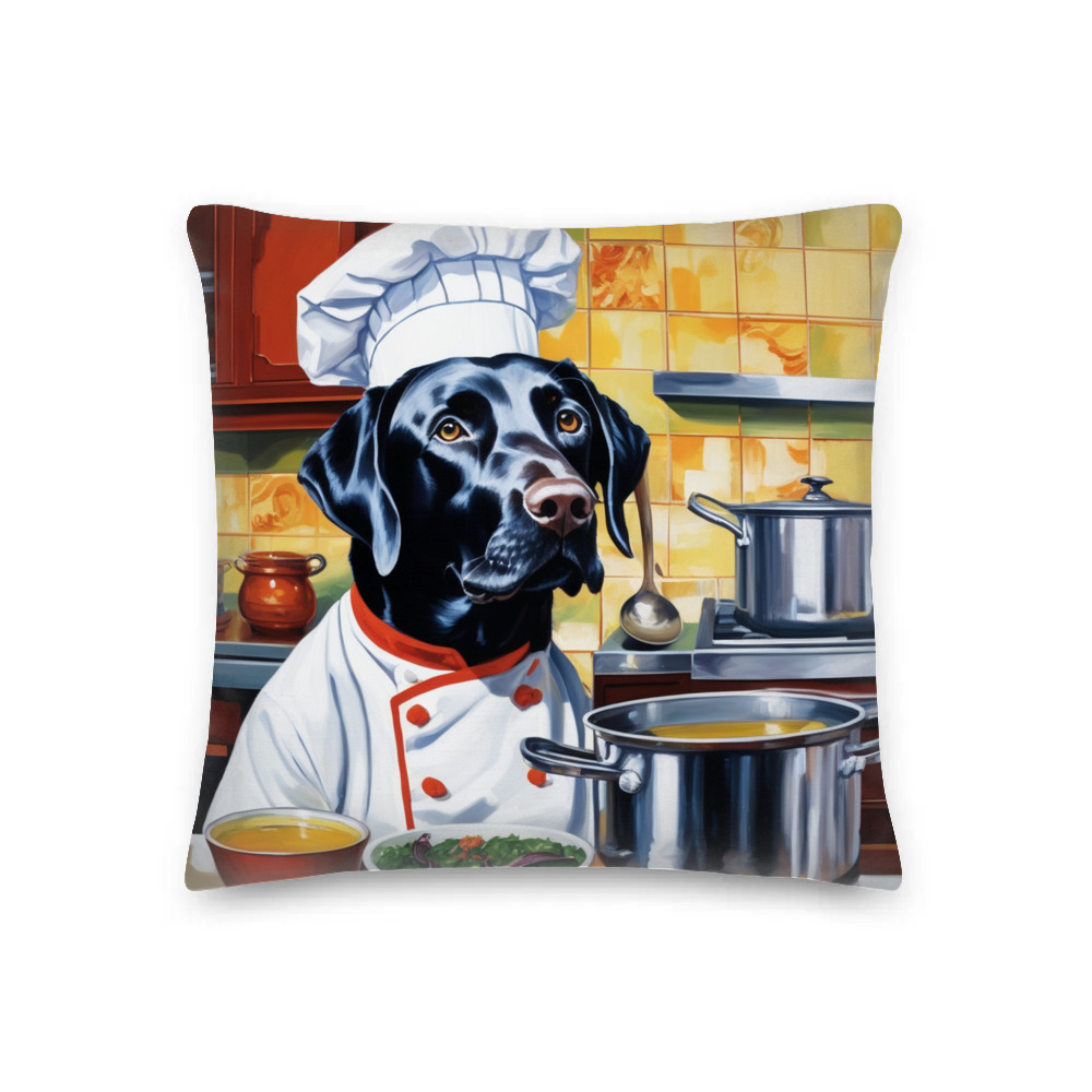 PugMug Custom Black Labrador Retriever Premium Pillow