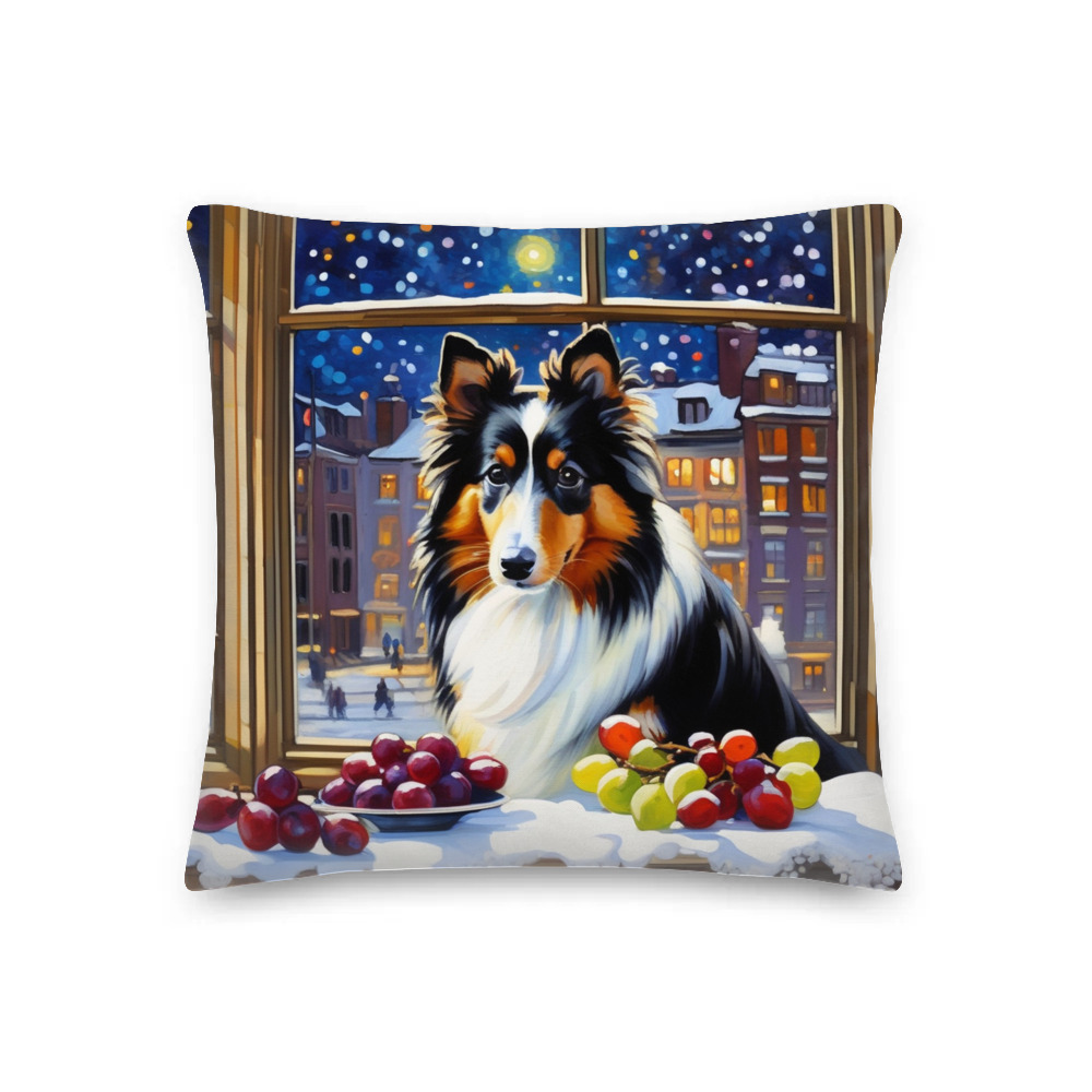 PugMug Custom Shetland Sheepdog Premium Pillow