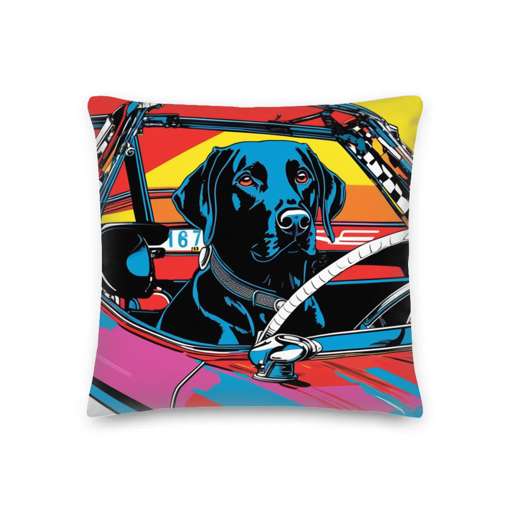 PugMug Custom Black Labrador Retriever Premium Pillow