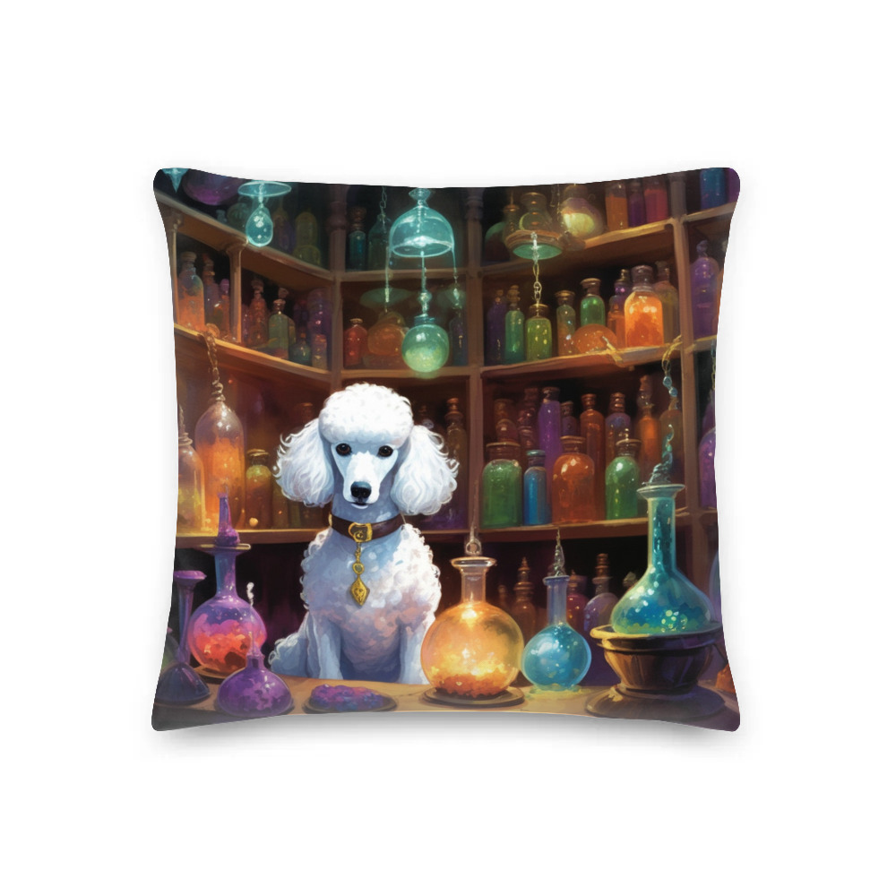 PugMug Custom White Poodle Premium Pillow