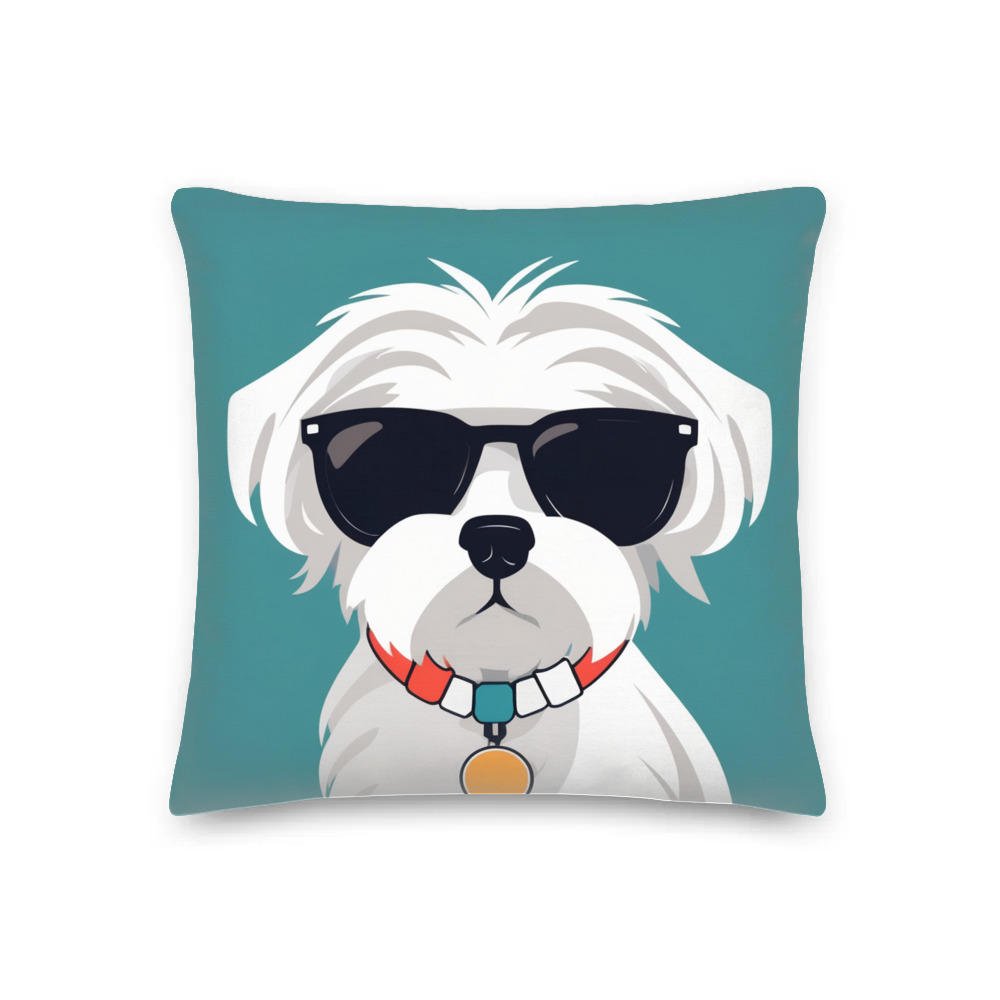 PugMug Custom Maltese Dog Premium Pillow