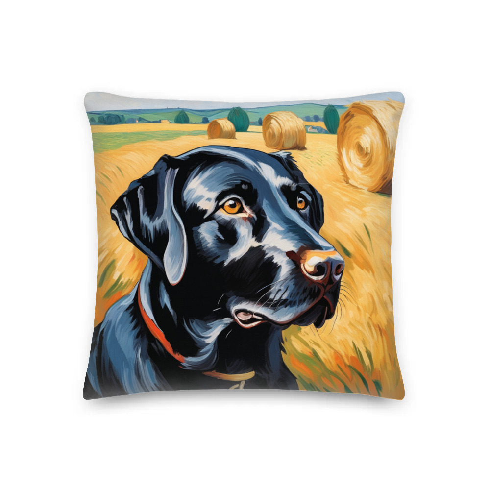 PugMug Custom Black Labrador Retriever Premium Pillow