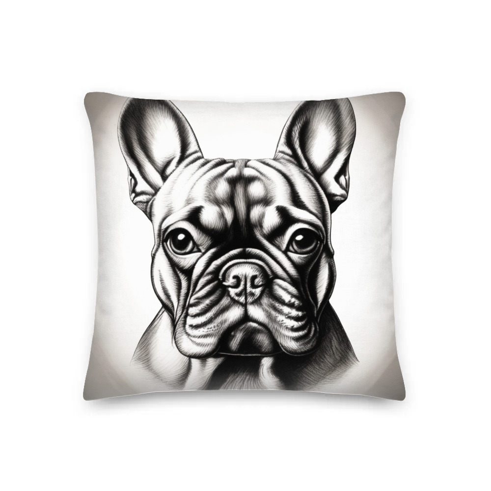 PugMug Custom Tan French Bulldog Premium Pillow