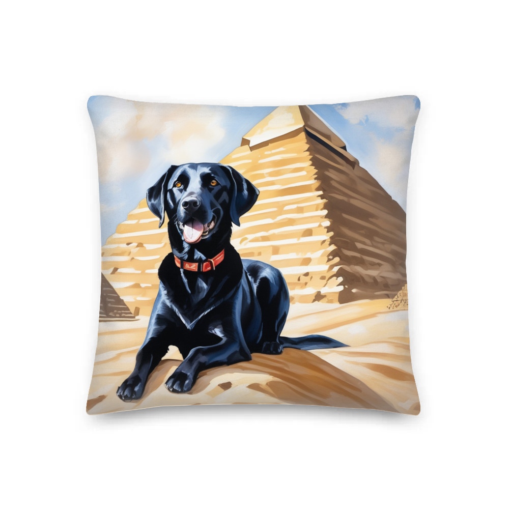 PugMug Custom Black Labrador Retriever Premium Pillow