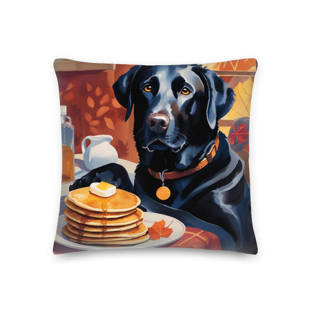 PugMug Custom Black Labrador Retriever Premium Pillow
