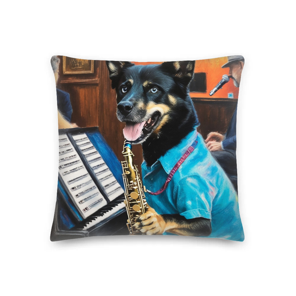 PugMug Custom Blue Premium Pillow