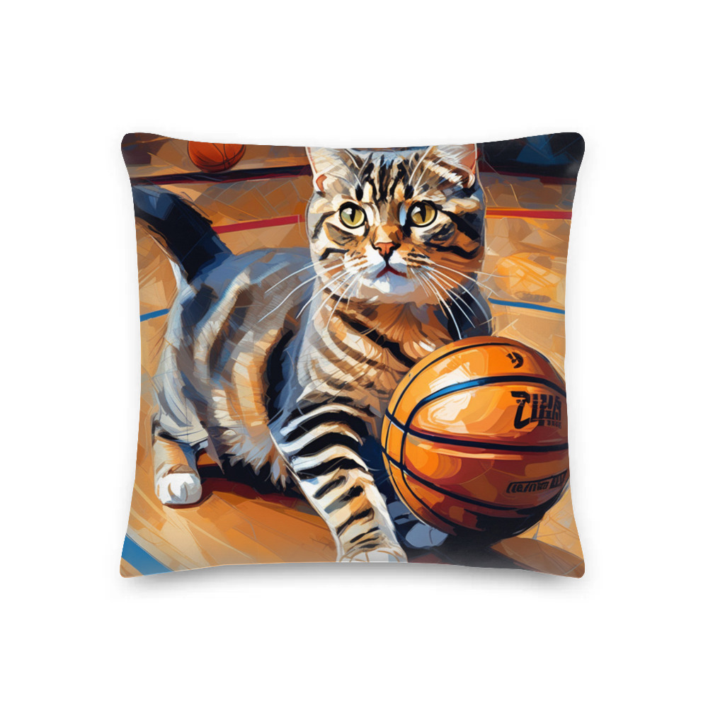 PugMug Custom Tabby Scottish Fold Cat Premium Pillow