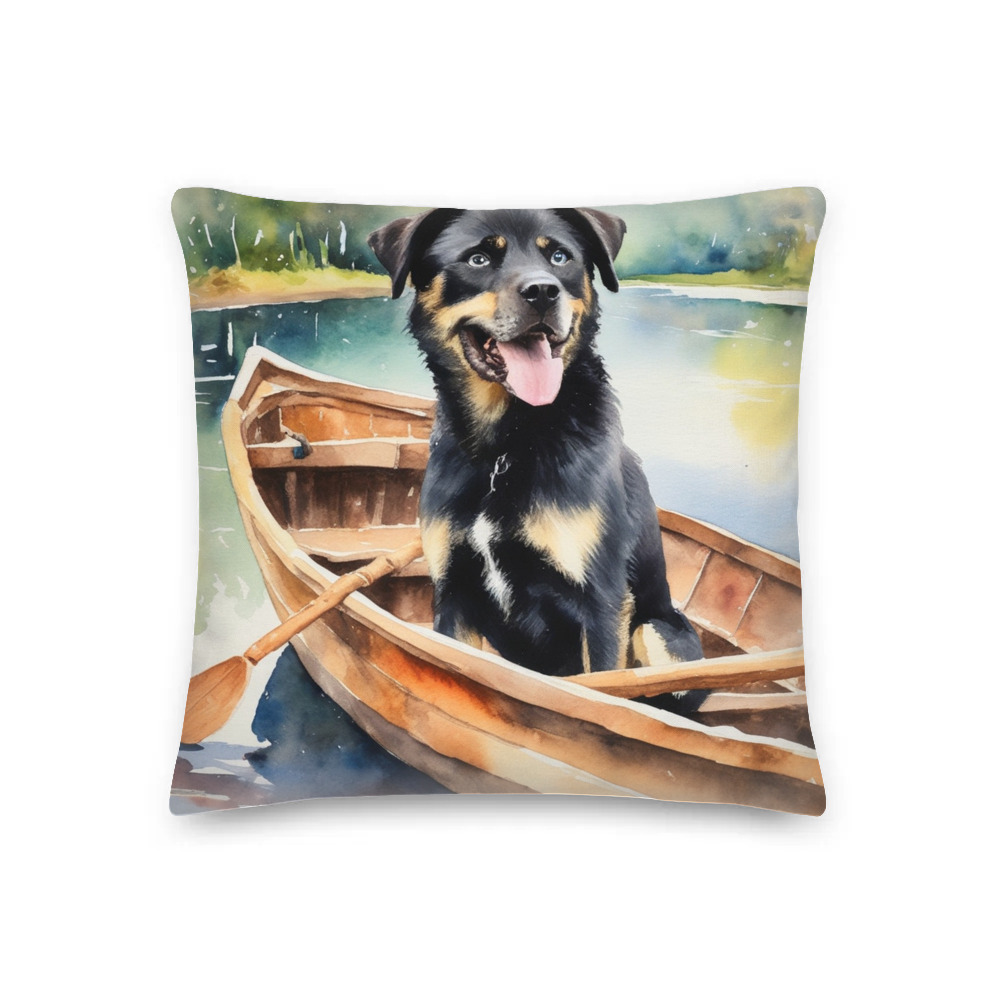 PugMug Custom Blue Premium Pillow