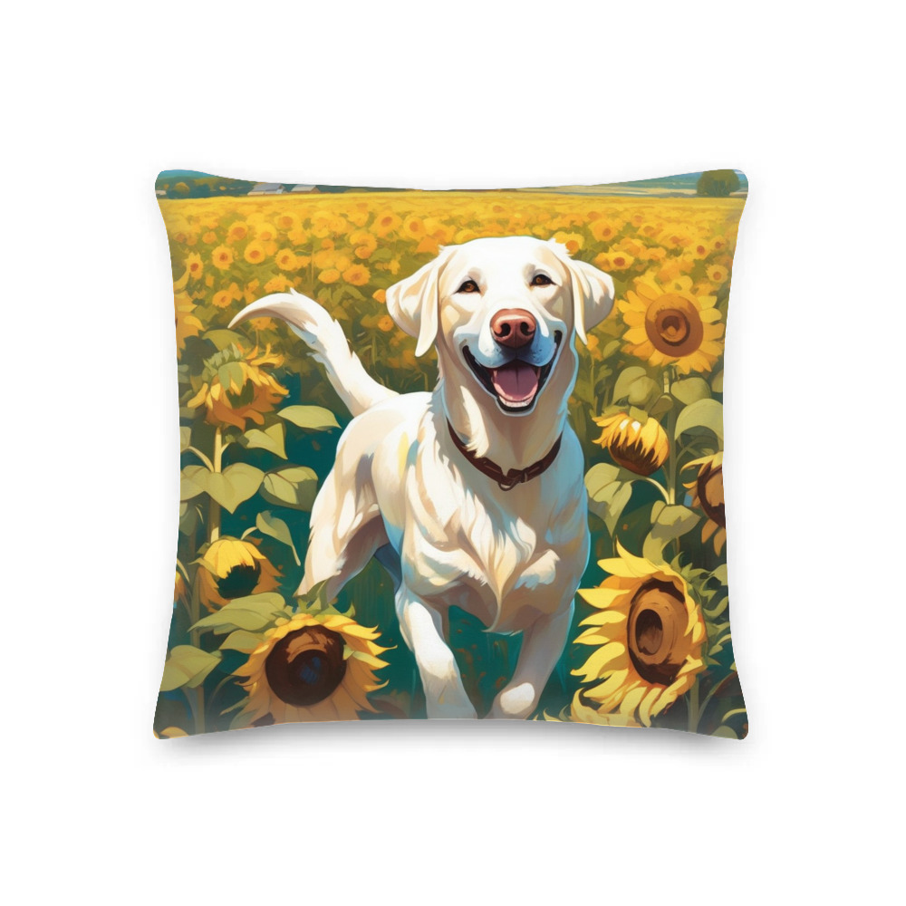 PugMug Custom White Labrador Retriever Premium Pillow