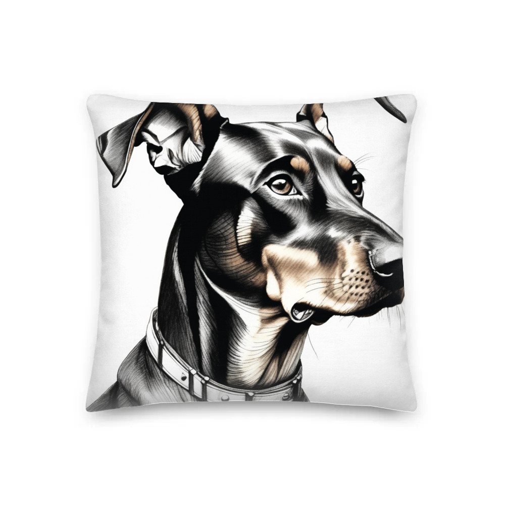 PugMug Custom Doberman Pinscher Premium Pillow