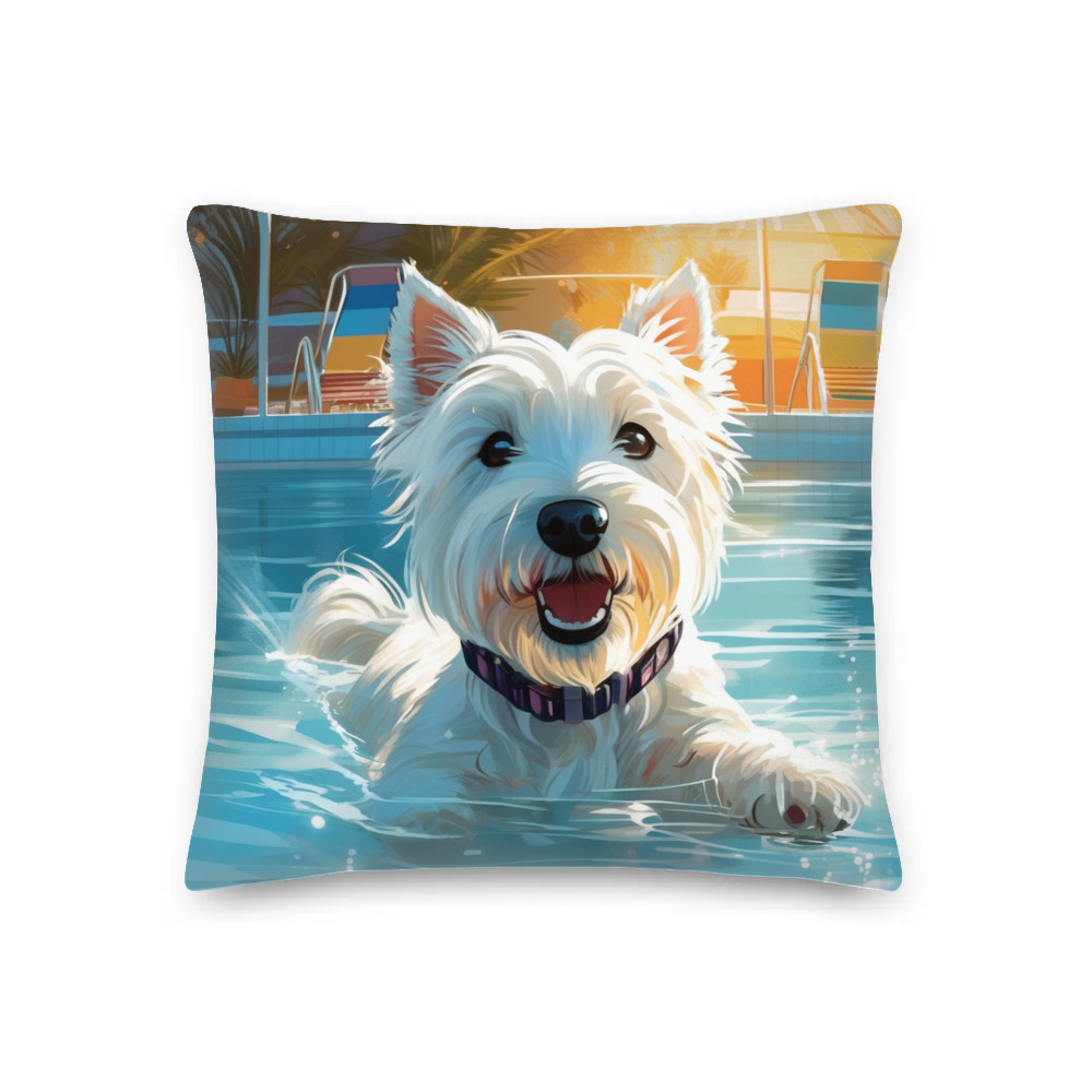 PugMug Custom West Highland White Terrier Premium Pillow