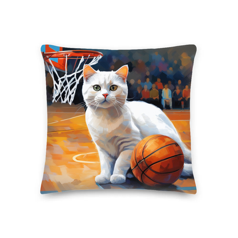 PugMug Custom White British Shorthair Cat Premium Pillow