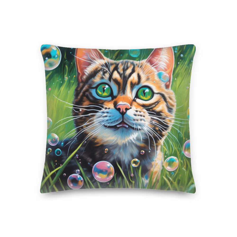 PugMug Custom Tabby Exotic Cat Premium Pillow
